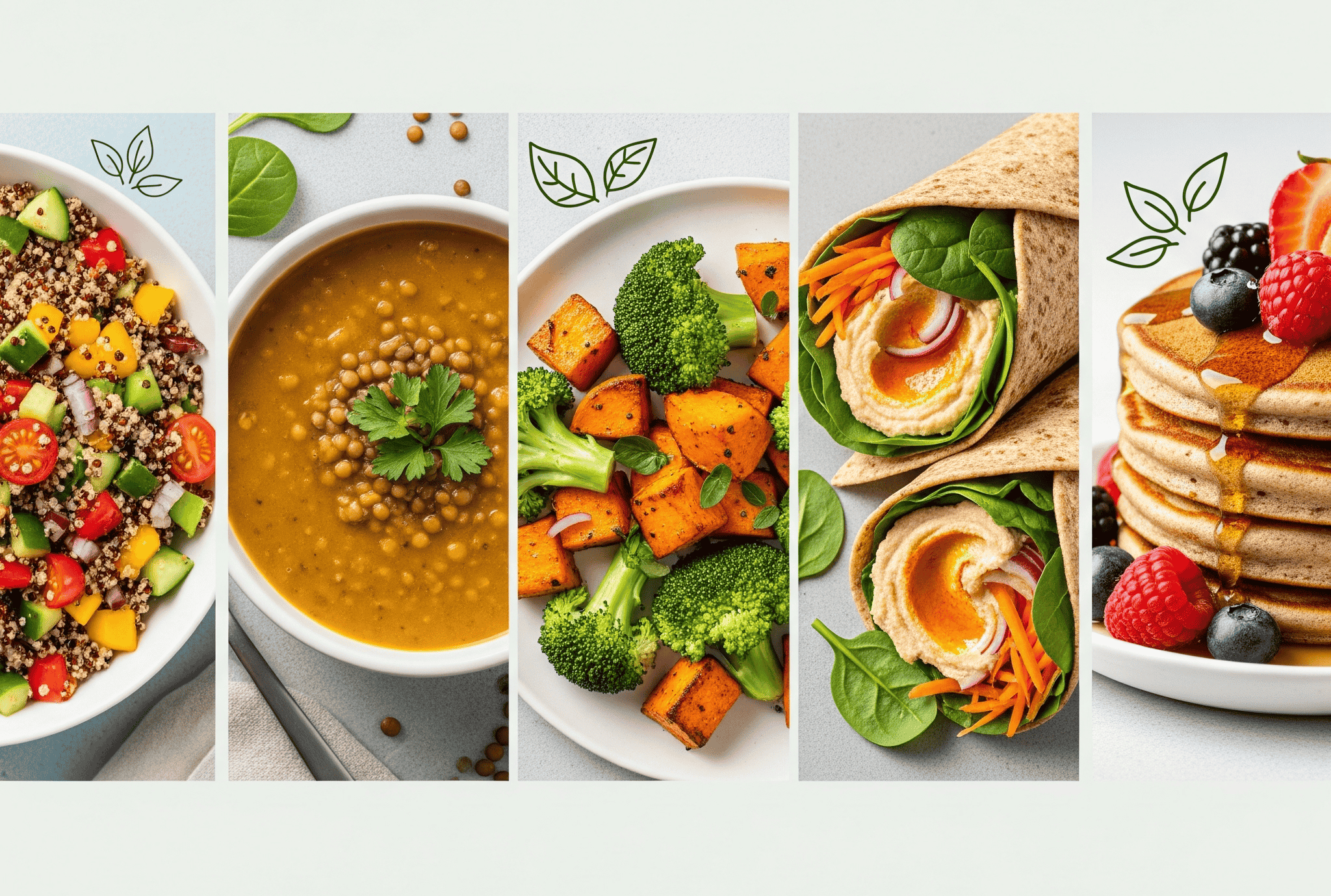 Vegetarian Food Banner, Recipes and Information